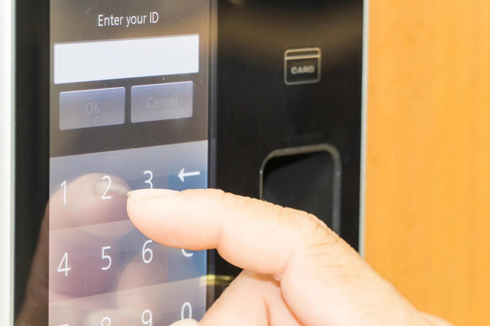 Touchpad for a passcode to enter a building
